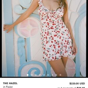 Realization Par mini dress the Hazel in Fraise